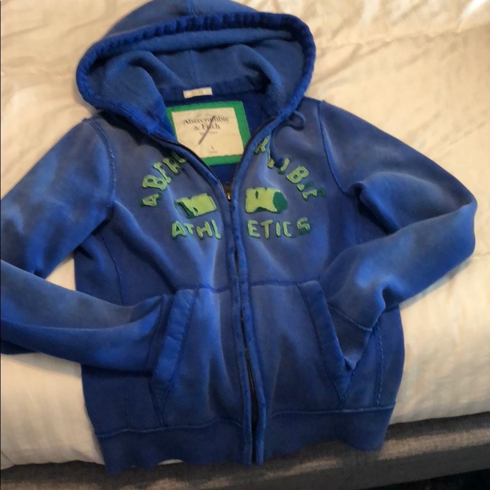 SOLD!!Abercrombie &Fitch  Distressed zip up hoodie